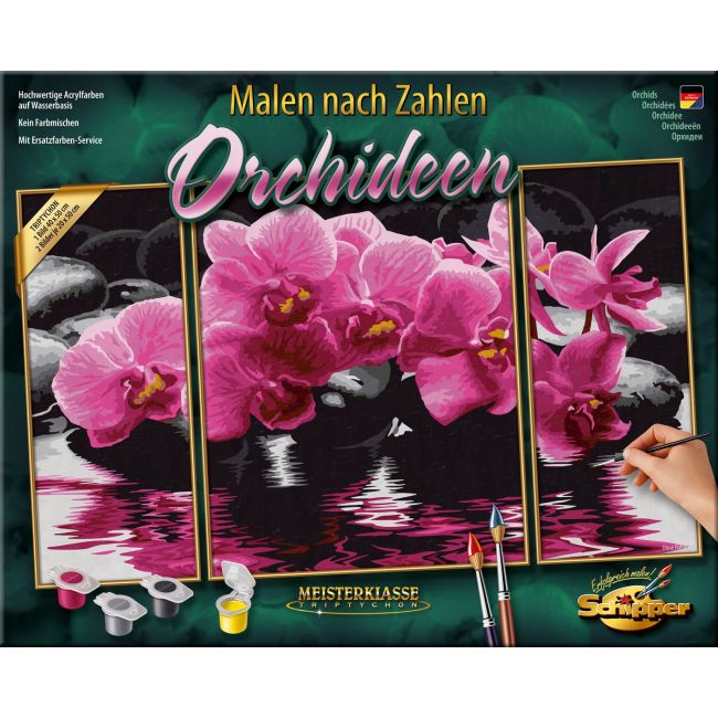 KIT PICTURA PE NUMERE SCHIPPER ORHIDEE, 3 TABLOURI VIV609260603