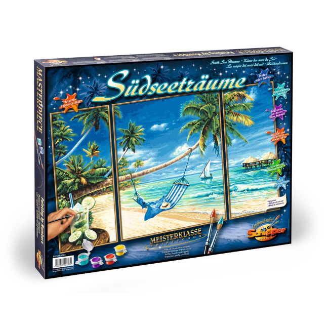 KIT PICTURA PE NUMERE SCHIPPER PE PLAJA, 3 TABLOURI VIV609260693