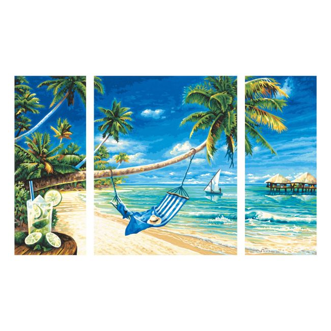KIT PICTURA PE NUMERE SCHIPPER PE PLAJA, 3 TABLOURI VIV609260693
