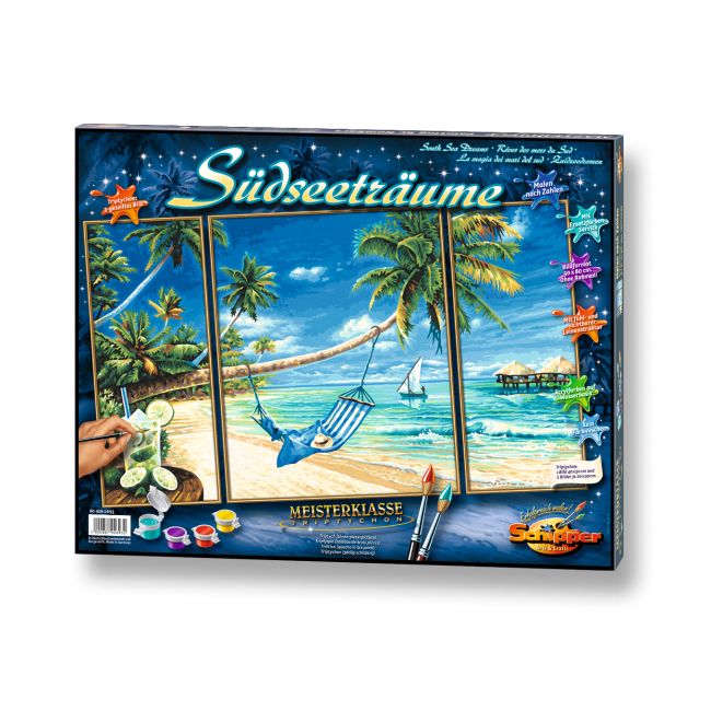 KIT PICTURA PE NUMERE SCHIPPER PE PLAJA, 3 TABLOURI VIV609260693