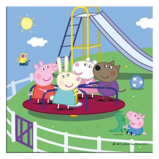 Puzzle 3 in 1 - purcelusa peppa in vacanta (3 x 55 piese)