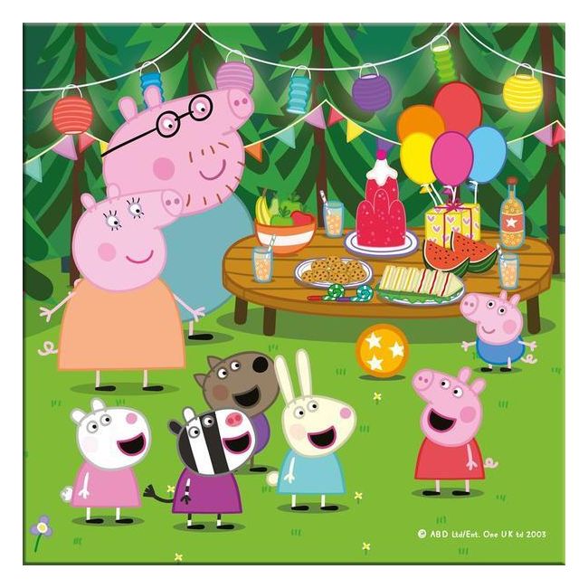 Puzzle 3 in 1 - purcelusa peppa in vacanta (3 x 55 piese)