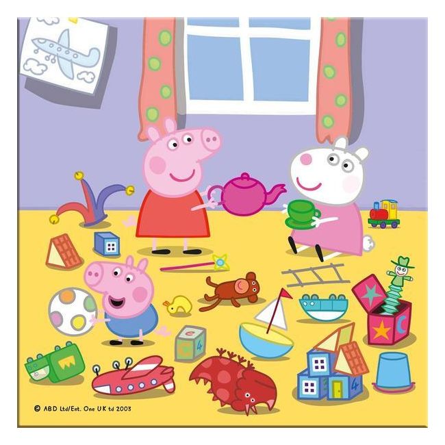 Puzzle 3 in 1 - purcelusa peppa in vacanta (3 x 55 piese)