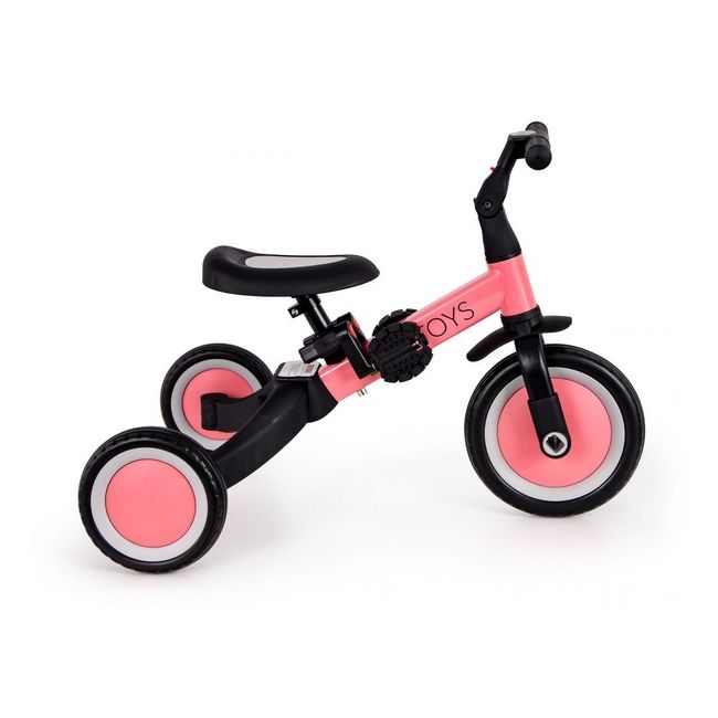 Tricicleta echilibru cu pedale ecotoys tr001, 4 in 1, roz edeeditr001pink