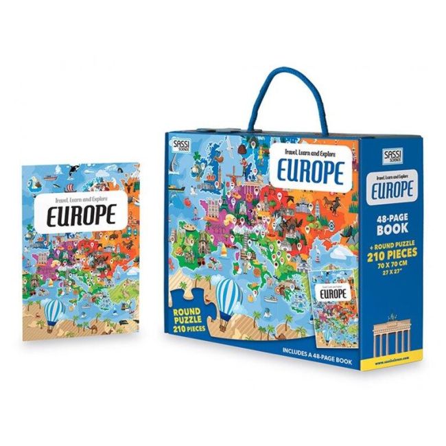 Cunoaste si exploreaza - puzzle europa (210 piese)
