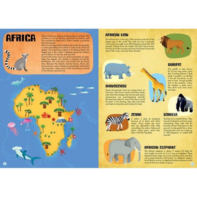 Cunoaste si exploreaza -  puzzle lumea animalelor (200 piese)