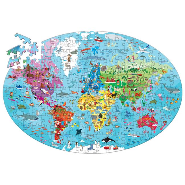 Cunoaste si exploreaza - puzzle planeta pamant (205 piese)