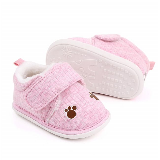 Pantofiori roz imblaniti pentru fetite - Labute MDD2507-1-p12