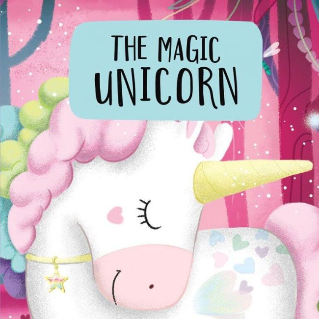Puzzle (30 piese) cu carte - unicorn