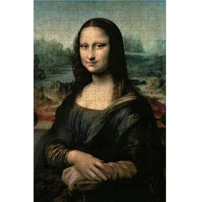 Puzzle mona lisa (300 piese+carte)