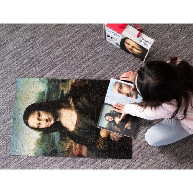 Puzzle mona lisa (300 piese+carte)