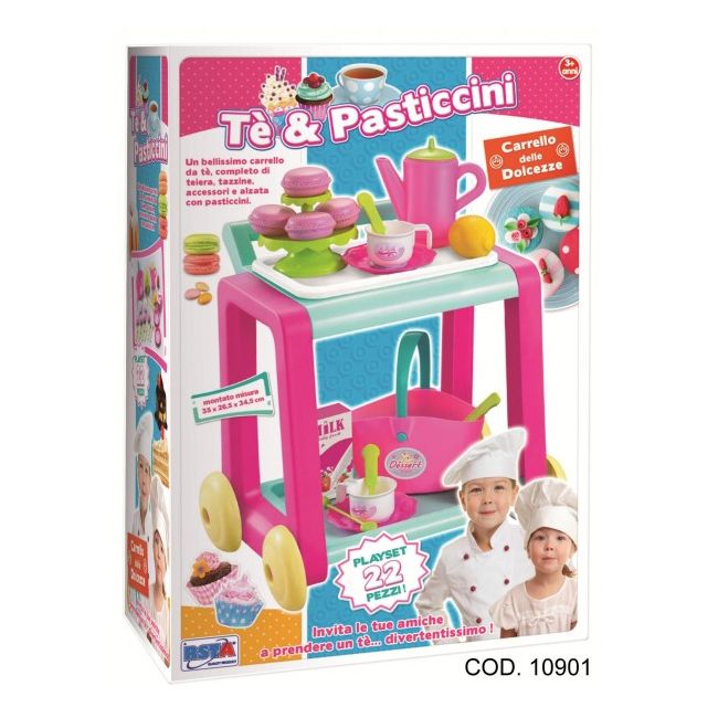 Carucior pentru servirea ceaiului cu accesorii RS Toys - SOLRS10901