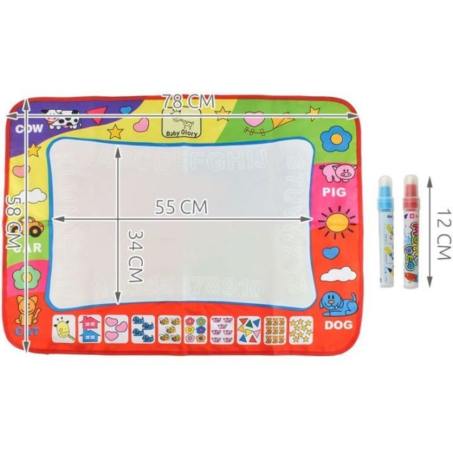 Covoras pentru desen cu apa, 2 markere incluse 78x58 cm Iso Trade MY17429 BBJMY17429_Initiala