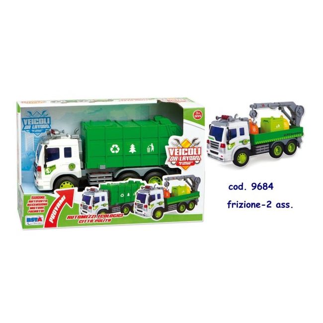 Masina camion gunoi RS Toys cusunete si lumini - SOLRS9684