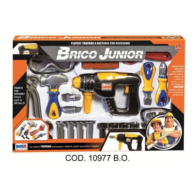 Set scule si bormasina actionata manual RS Toys - SOLRS10977