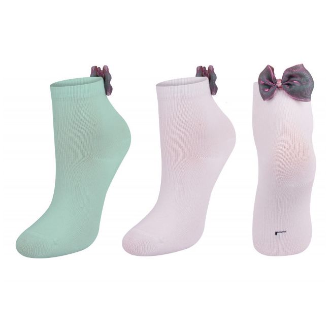 Sosete pentru fetite cu fundita din organza SK-67