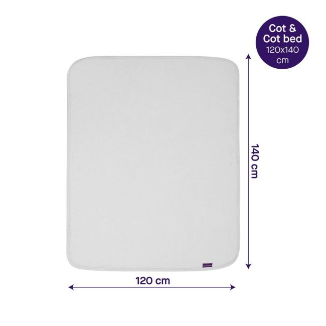 Paturica din bumbac Waffle Weave 120 x 140 cm-  White Clevamama 3465 SUPclvm_3465
