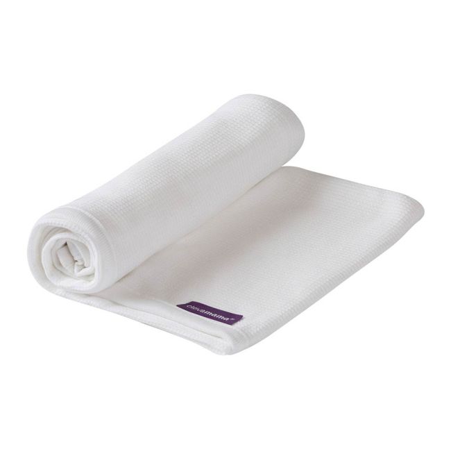 Paturica din bumbac Waffle Weave 70 x 90 cm-  White Clevamama 3462 SUPclvm_3462