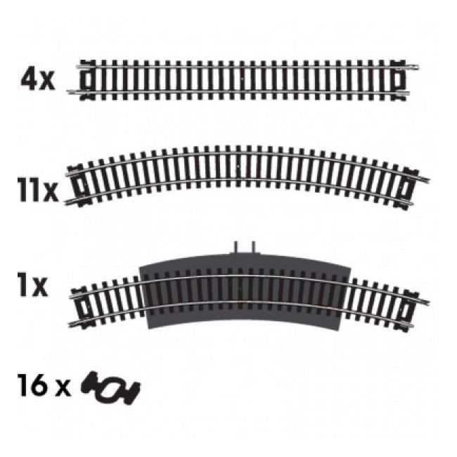 Set sine Mehano pentru trenulet electric 32 de piese - SOLMEHF106