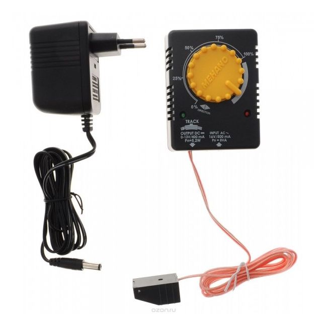 Set trenulet electric montan Mehano T112 cu locomotiva si patru vagoane si sina - SOLMEHT112