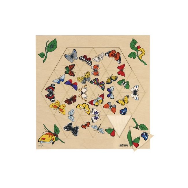 Triama - Puzzle 24 piese cu fluturi - Educo - OKEE522825