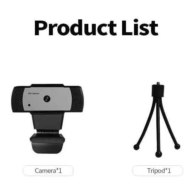 Camera Web 5MP, USB 2.0, FullHD, Autofocus, Trepied inclus In One IO0040 BBJIO0040_Negru