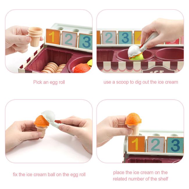 Joc educativ - inghetata colorata