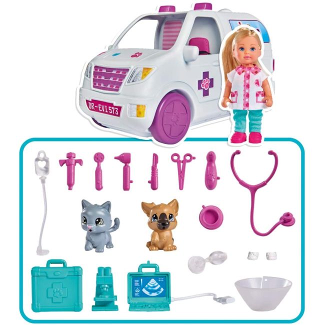 PAPUSA EVI VETERINAR CU RULOTA ACCESORIZATA VIV105733488