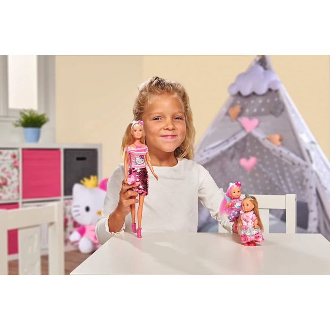 PAPUSA STEFFI CU FUSTITA CU PAIETE HELLO KITTY VIV109283010