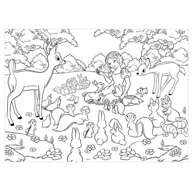 Puzzle de colorat maxi - Alba ca Zapada (60 piese) EDULS46577