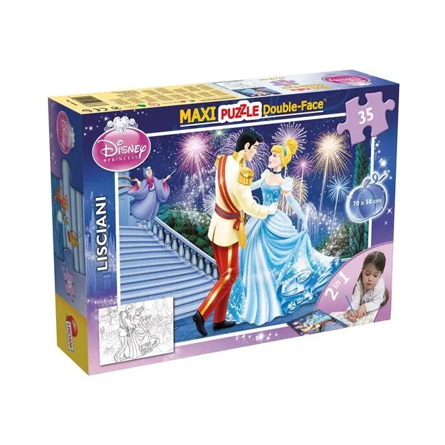 Puzzle de colorat maxi - Cenusareasa la bal (35 piese) EDULS46546