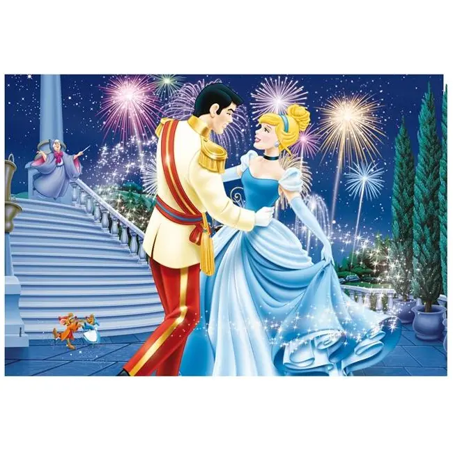 Puzzle de colorat maxi - Cenusareasa la bal (35 piese) EDULS46546