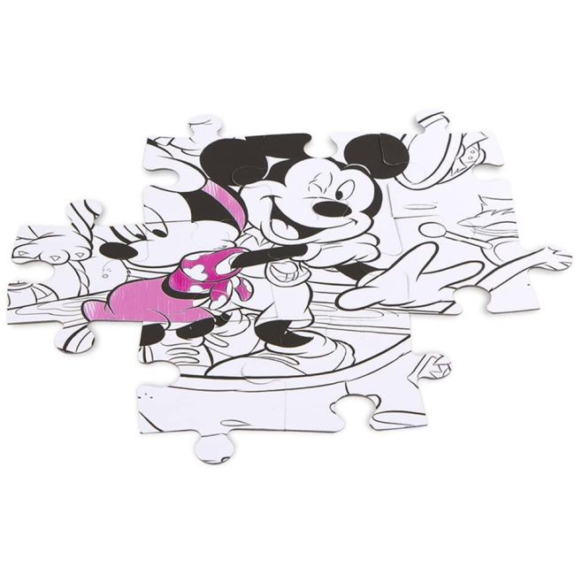 Puzzle de colorat maxi - Mickey Mouse in jungla (60 piese) EDULS48205