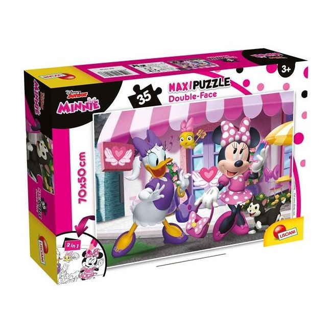 Puzzle de colorat maxi - Minnie si Daisy la cumparaturi (35 piese) EDULS74136