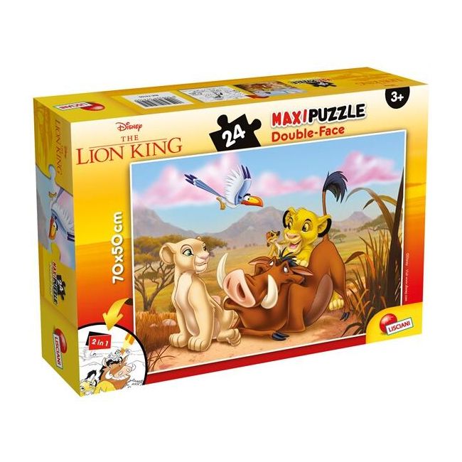 Puzzle de colorat maxi - Regele leu (24 piese) EDULS74105