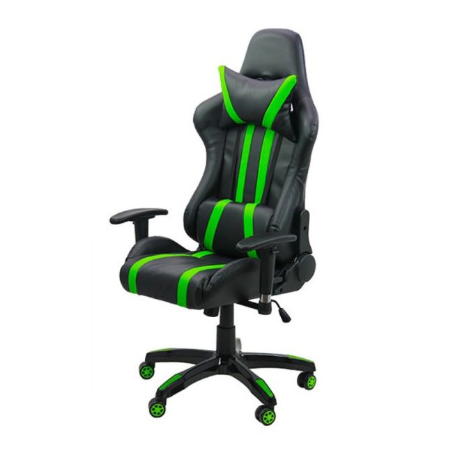 Scaun gaming off 306, spatar rabatabil, cotiere reglabile, piele ecologica, suport picioare, perna cervicala si lombara, inaltime ajustabila, 110 kg drm3354