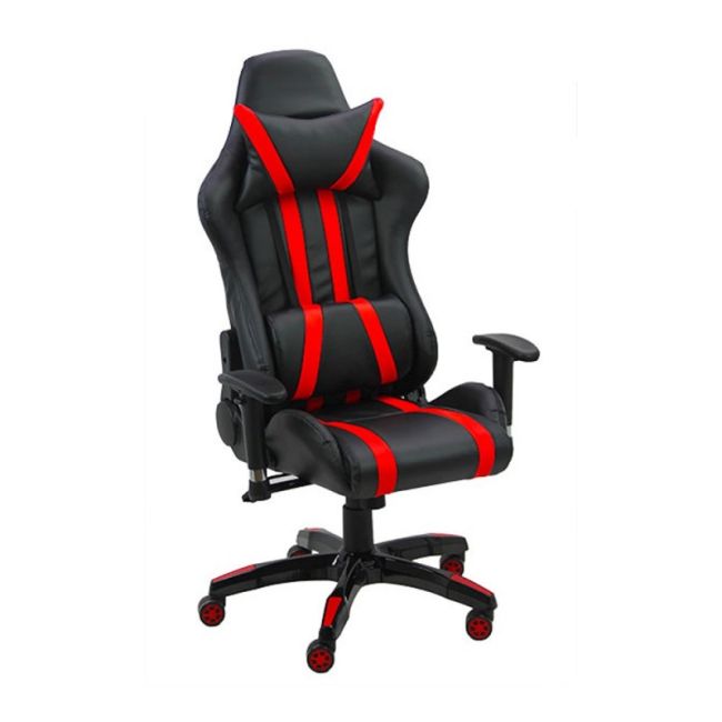 Scaun gaming off 306, spatar rabatabil, cotiere reglabile, piele ecologica, suport picioare, perna cervicala si lombara, inaltime ajustabila, 110 kg drm3354