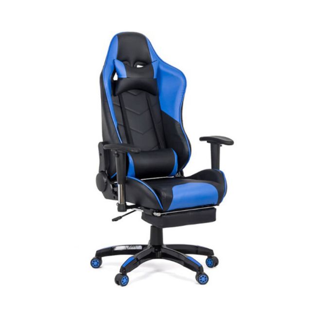 Scaun gaming off 306, spatar rabatabil, cotiere reglabile, piele ecologica, suport picioare, perna cervicala si lombara, inaltime ajustabila, 110 kg drm3354