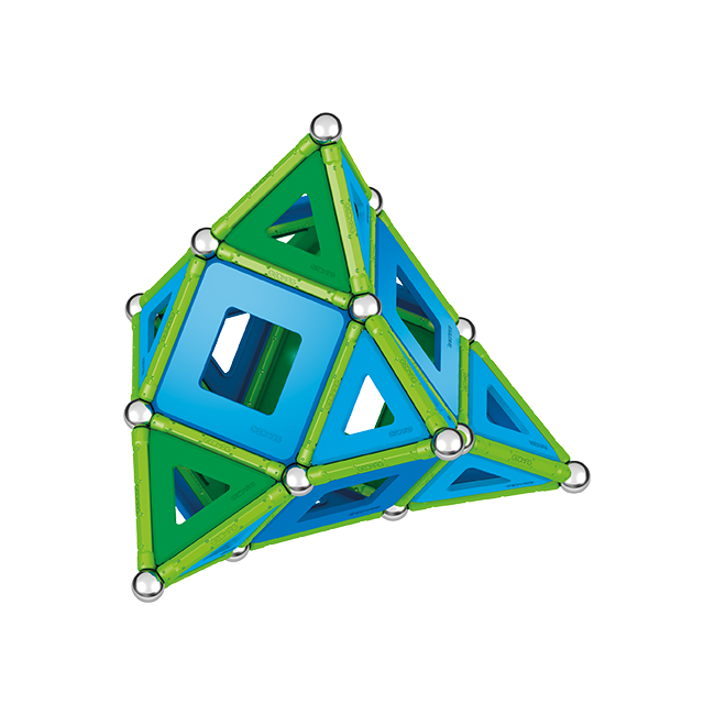Set de construcie magnetic Geomag, Green Line Classic Panel, 114 piese - 4AKGEOM-473