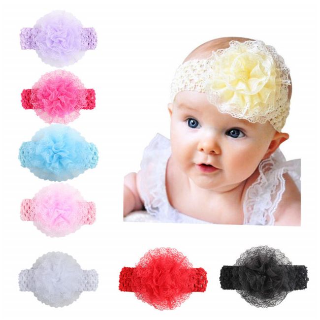 Bentita pentru fetite - Floarea dantelata - MBx-1749.0-12 luni-Alb