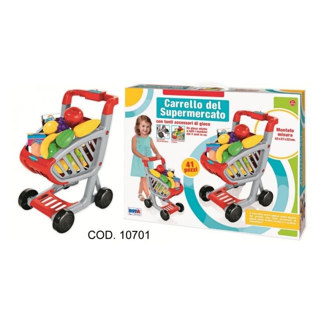 Carucior supermarket cu accesorii RS Toys 41 piese - SOLRS10701
