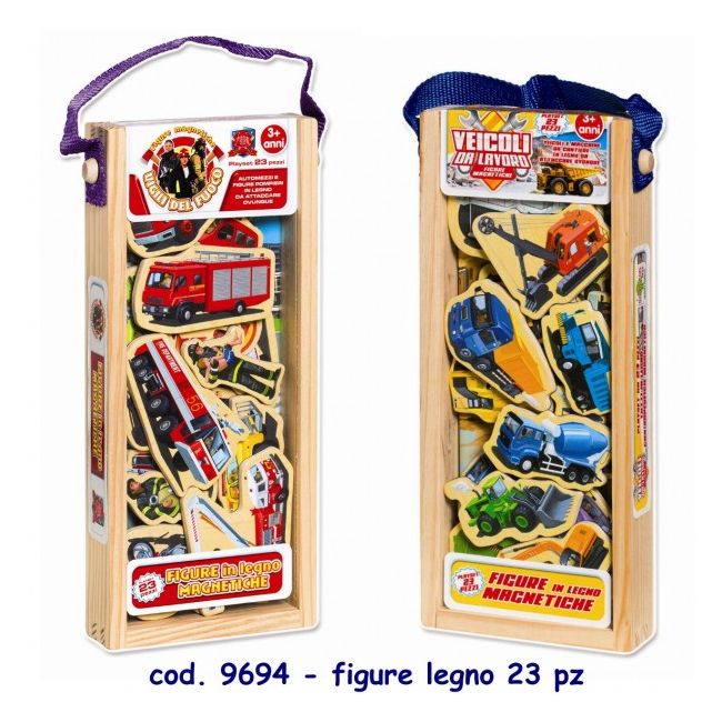 Set 23 figurine din lemn cu magneti RS Toys - SOLRS9694