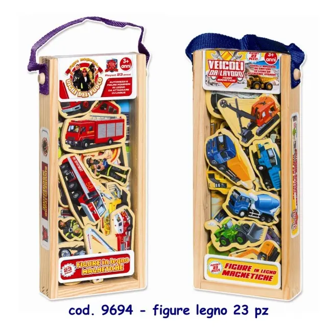 Set 23 figurine din lemn cu magneti RS Toys - SOLRS9694