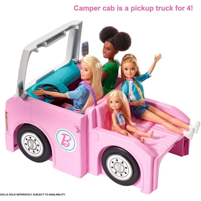 BARBIE 3IN1 RULOTA DE VIS SUPER ACCESORIZATA CU 60 DE PIESE VIVMTGHL93