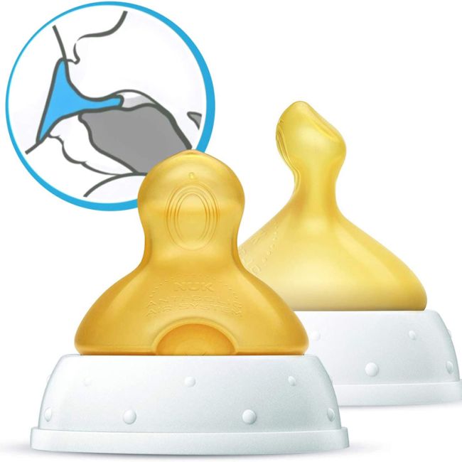 Biberon Nuk First Choice Plus Sticla 120 ml Tetina Latex M 0-6 luni Galben ERFMAR-N3171