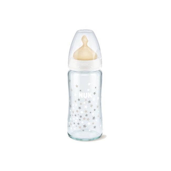 Biberon Nuk First Choice Plus Sticla 240 ml Tetina Latex M 0-6 luni Stelute ERFMAR-N3164
