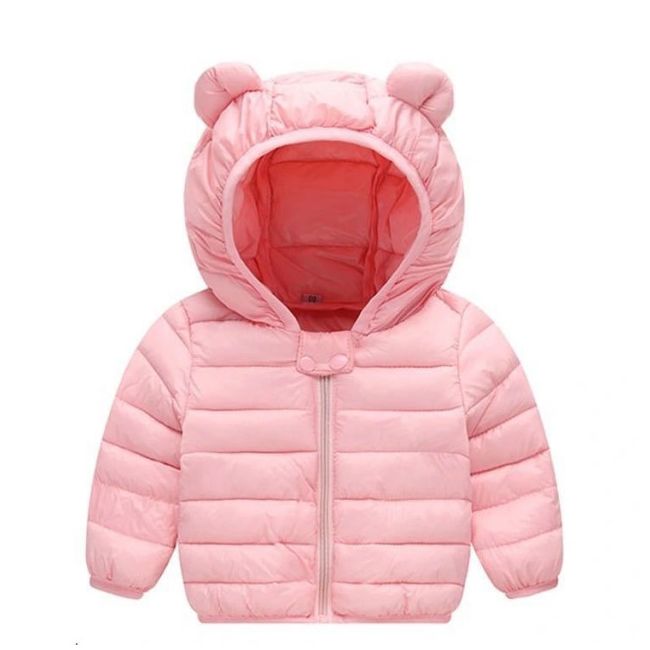 Geaca din fas roz pentru fetite MDLS01-1-L.12-18 luni (Marimea 21 incaltaminte)