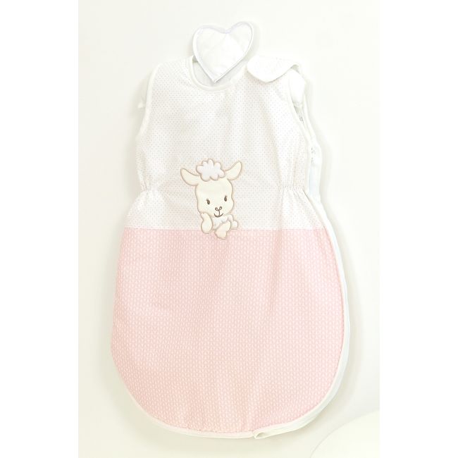 Sac De Dormit Fara Maneci, Broderie Oita Bumbac Roz 80 Cm, 74x50 Cm, Amy Pjb66061