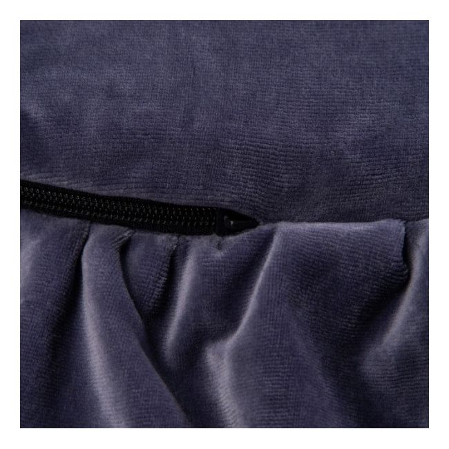 Saltea Rotunda Pentru Joaca Din Spuma, Catifea Blue Cu Volanas, Diametru 100 Cm Pjbmata023
