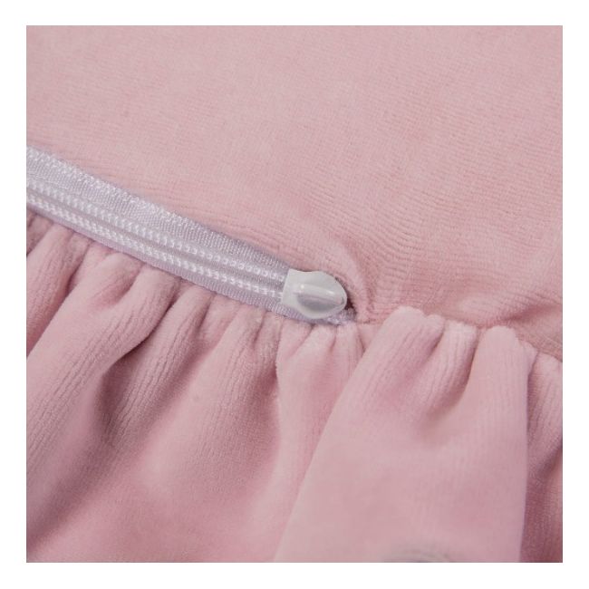 Saltea Rotunda Pentru Joaca Din Spuma, Catifea Roz Cu Volanas, Diametru 100 Cm Pjbmata013